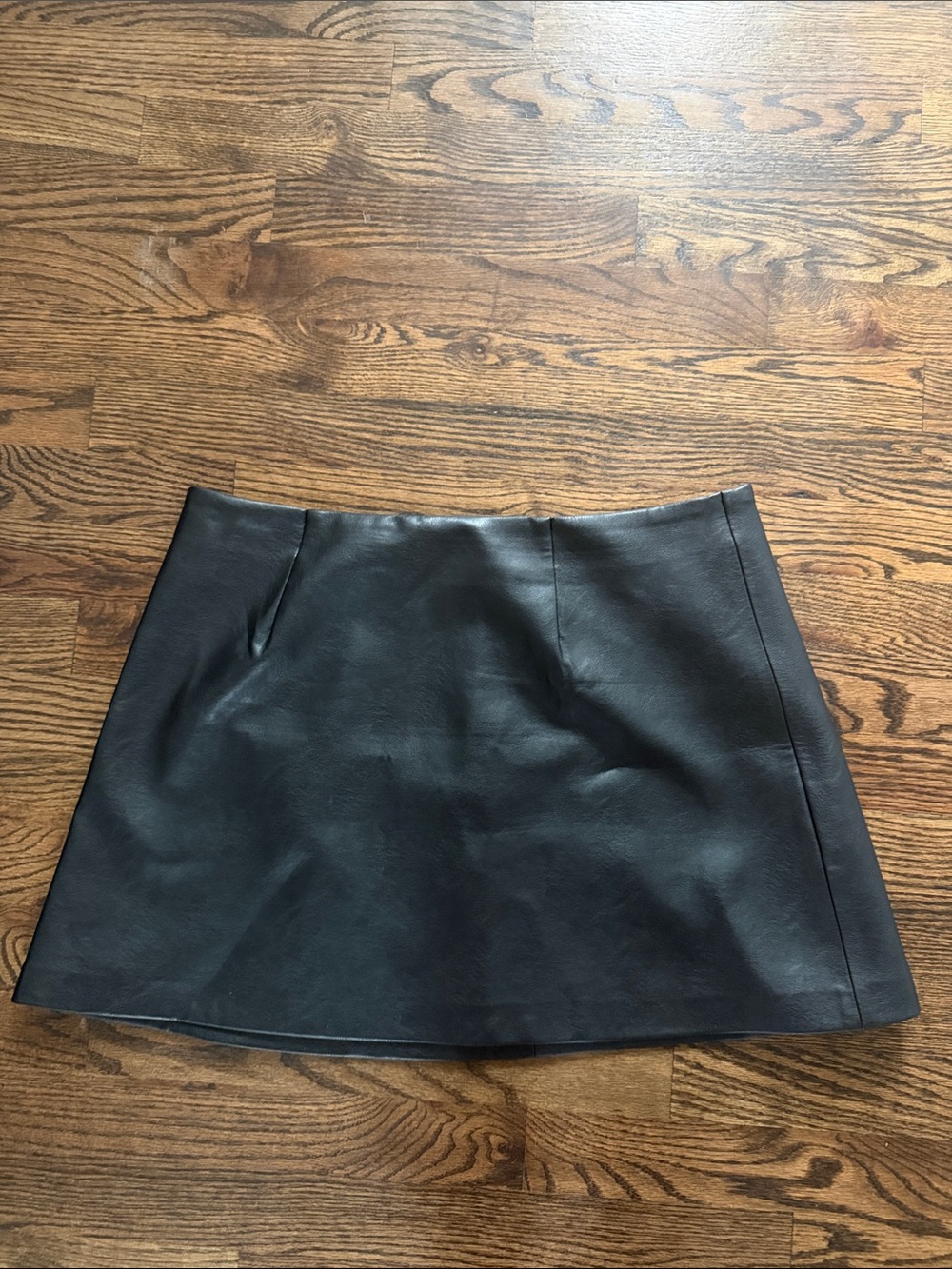 Zara Black Faux Leather Mini Skirt